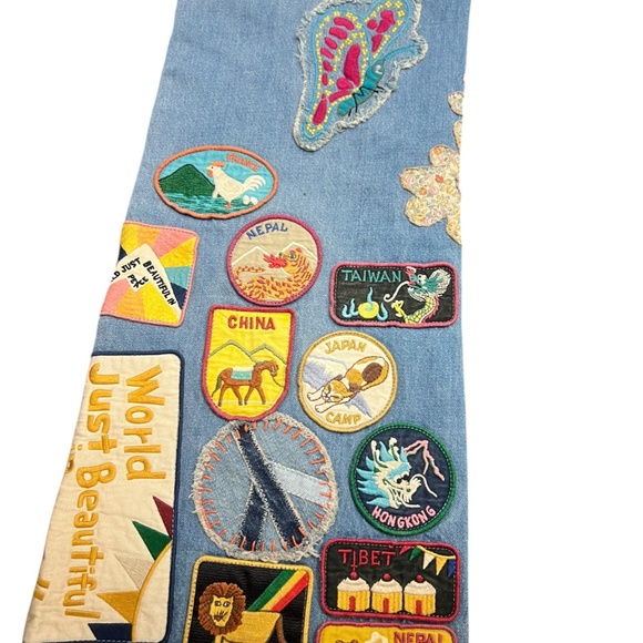 Kapital 12.5oz Denim 5P Rat Flare Pants "BEAUTIFUL WORLD INSANE Remake" size 38 - Picture 7 of 13